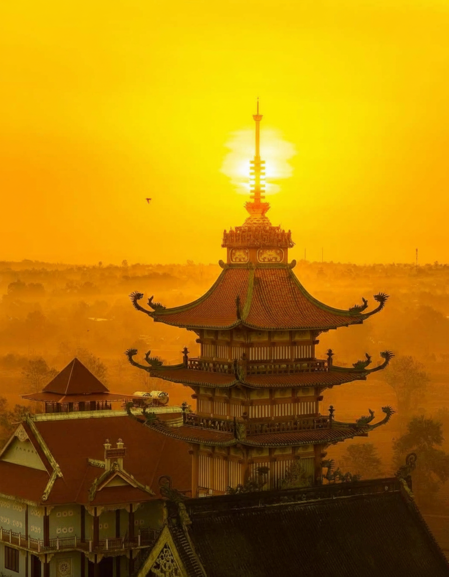 Tháp 3 mái Chùa Bửu Minh Tháp 3 mái Chùa Bửu Minh